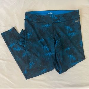 Spalding Blue Floral Leggings XL